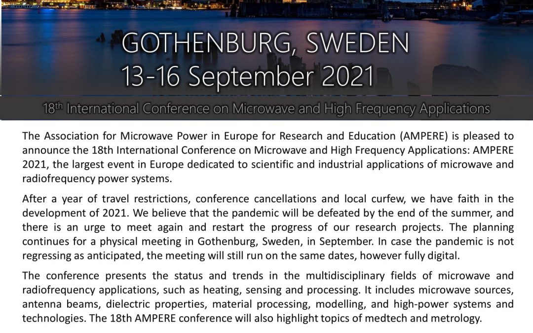 AMPERE 2021, first call for papers