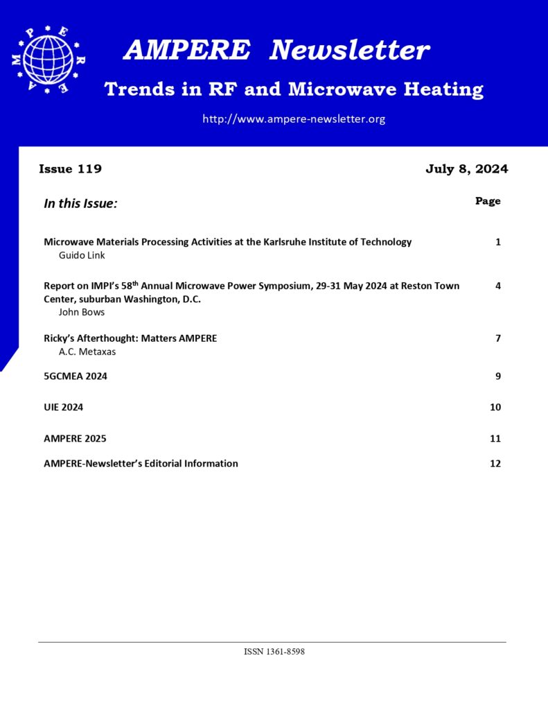 AMPERE Europe Association AMPERE Newsletter 119 ok page 0001
